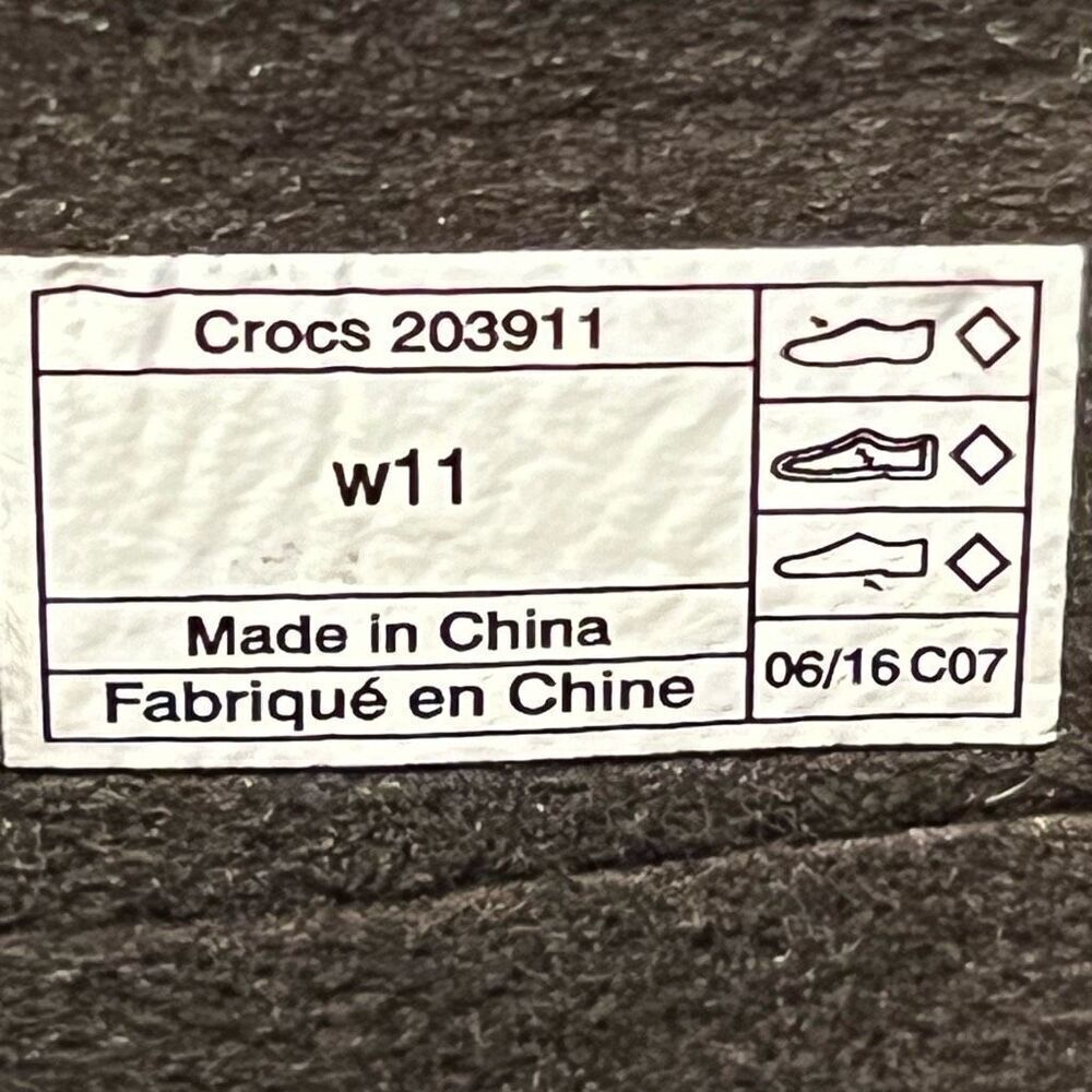 Womens CROCS Sarah Brown Tooled Leather Slip On Clogs / Size 11 - Picture 8 of 8